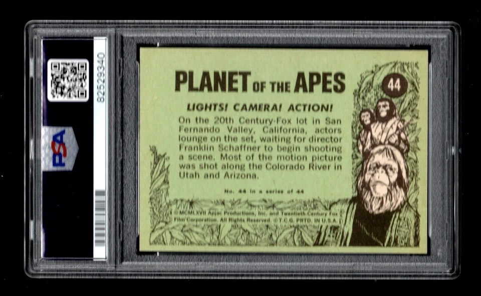 1969 Topps Planet of the Apes #44 Lights! Camera! Action! PSA 6 - Image 2 of 2