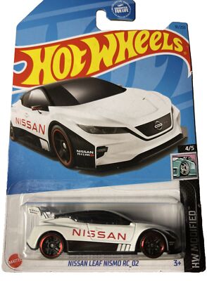 Hot Wheels Nissan Leaf Nismo RC_02 HW Modified 4/5 Sport Race Long Card USA NEU
