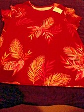 Croft & Barrow Classic Red/Maroon Tee T Shirt Top Crewneck Short Sleeve L