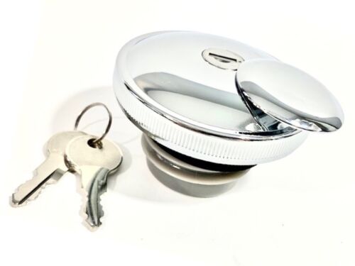 HD CHROME Gas Cap Screw In Vented Harley Davidson Softail Sportster Lock Locking - Picture 2 of 2