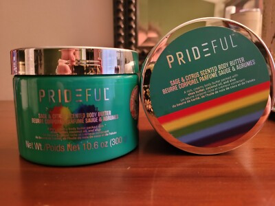 2 × Prideful Body Butter SAGE & CITRUS Lotion Shea Coconut Butter 10.6 oz Lot 
