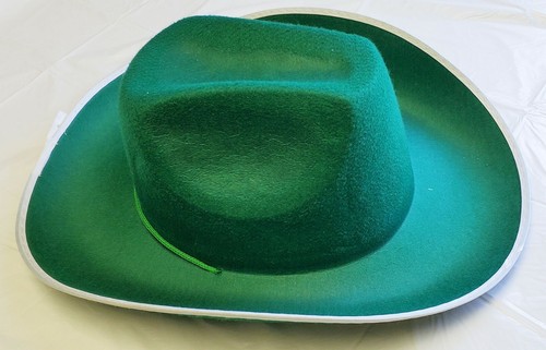 GREEN FELT COWBOY HAT COSTUME ACCESSORY 