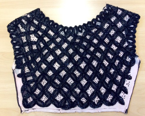 1930s Jet Beaded Unmade Top Tabard XS