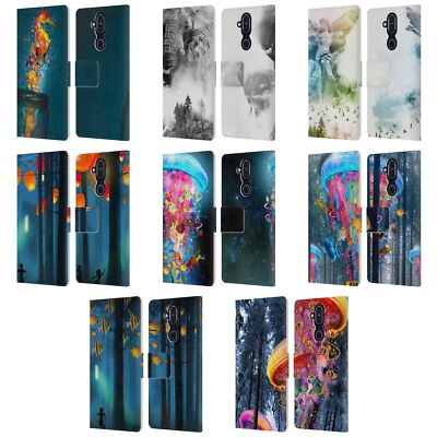 OFFICIAL DAVE LOBLAW FOREST & SPACE LEATHER BOOK WALLET CASE FOR NOKIA PHONES