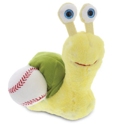 PLUSH BASEBALL - SUPER SOFT PLUSH - YELLOW SNAIL