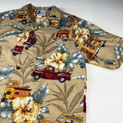 Vintage RJC Ltd. Hawaiian Trucks Button Down Shirt Made In Hawaii USA Size MED - Picture 3 of 13