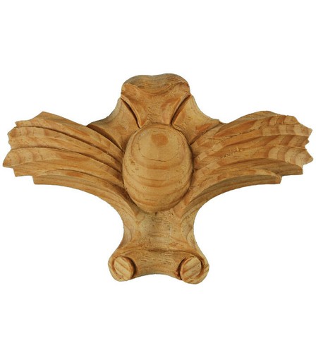 Wood Period Decor Shield Only -Victorian Pediment Applique/ Bed Headboard, PN493 - Picture 2 of 2