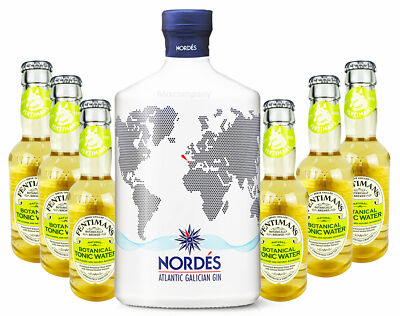 Nordes Atlantic Galician Gin aus Galizien 0,7l (40% Vol) + 6 x Fentimans Botani