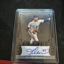 2023 Leaf Trinity Baseball Jesse Orosco /7 SSP Clear Auto New York Mets
