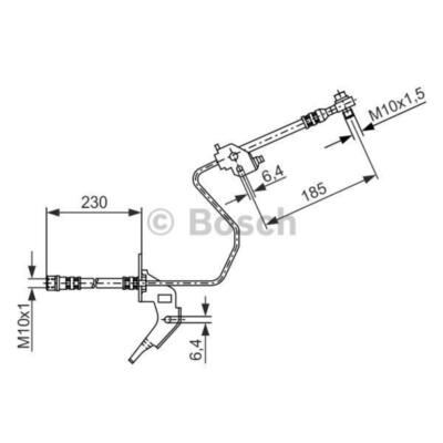 BOSCH Bremsschlauch hinten links für Opel Meriva Zafira B Astra G CC