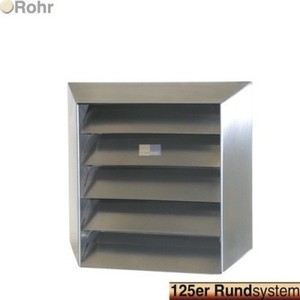 TOP Außengitter für Abluftschlauch Abluftrohr 125mm 230 x 205 mm Rund