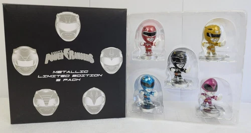 Saban's Power Rangers Metallic Limited Edition 5 Pack Figures Loot Crate Exclusi