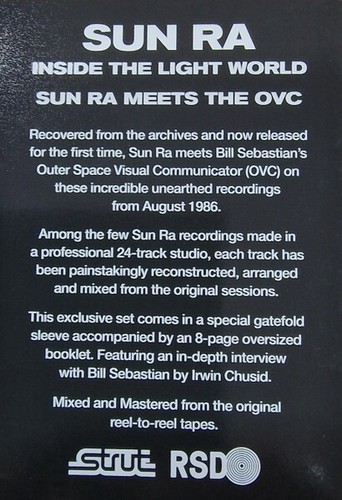 SUN RA – Inside The Light World: Sun Ra Meets The OVC 2xLP RSD2024 Vinyl NEW - Picture 2 of 4