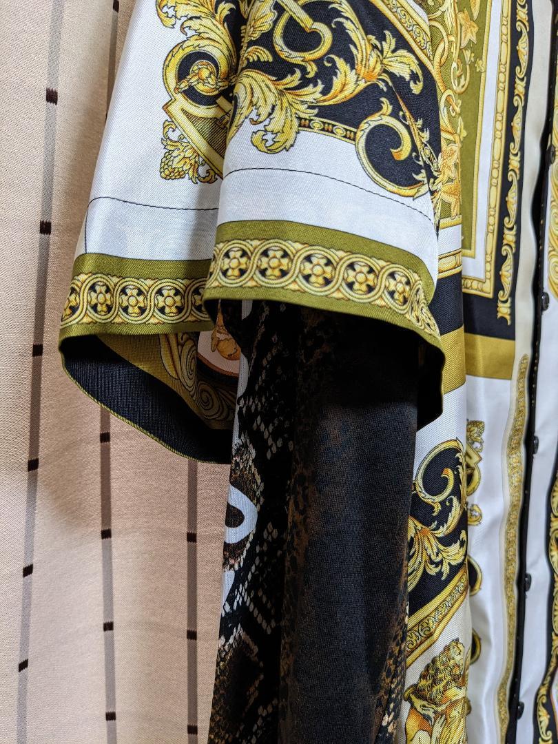 VERSACE◆Tシャツ/38/コットン/PNK/A86374 VERSACE(ヴェルサーチェ) / Tシャツ/38/コットン/PNK/A86374