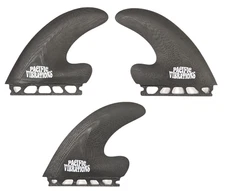 Pacific Vibrations Fiberglass Surfboard Fins J Drive Tri Thruster  FITS Futures