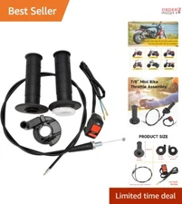 Twist Throttle Cable Kit 7/8" Rubber 50" Fits Mini Bike Go Kart ATV Dirt Bike