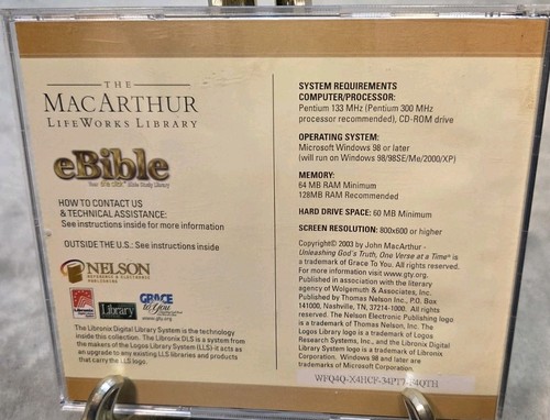 The John MacArthur Life Works Library CD Rom 2003 2 discs eBible Best Works - 第 2/2 張圖片