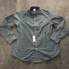 BROOKS BROTHERS Stretch Non-Iron Oxford Shirt Men's Size M Black