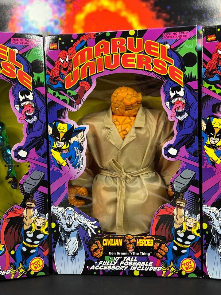 Marvel Universe 1999 Toy Biz 10 pulgadas FANTASTIC FOUR Juego de 3 PERFECTO SIN USAR, EN CAJA ORIGINAL Foto 4 de 4