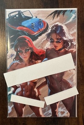 Artists Alley Multiverse Saga Mary Jane & Black Cat Beach Naughty