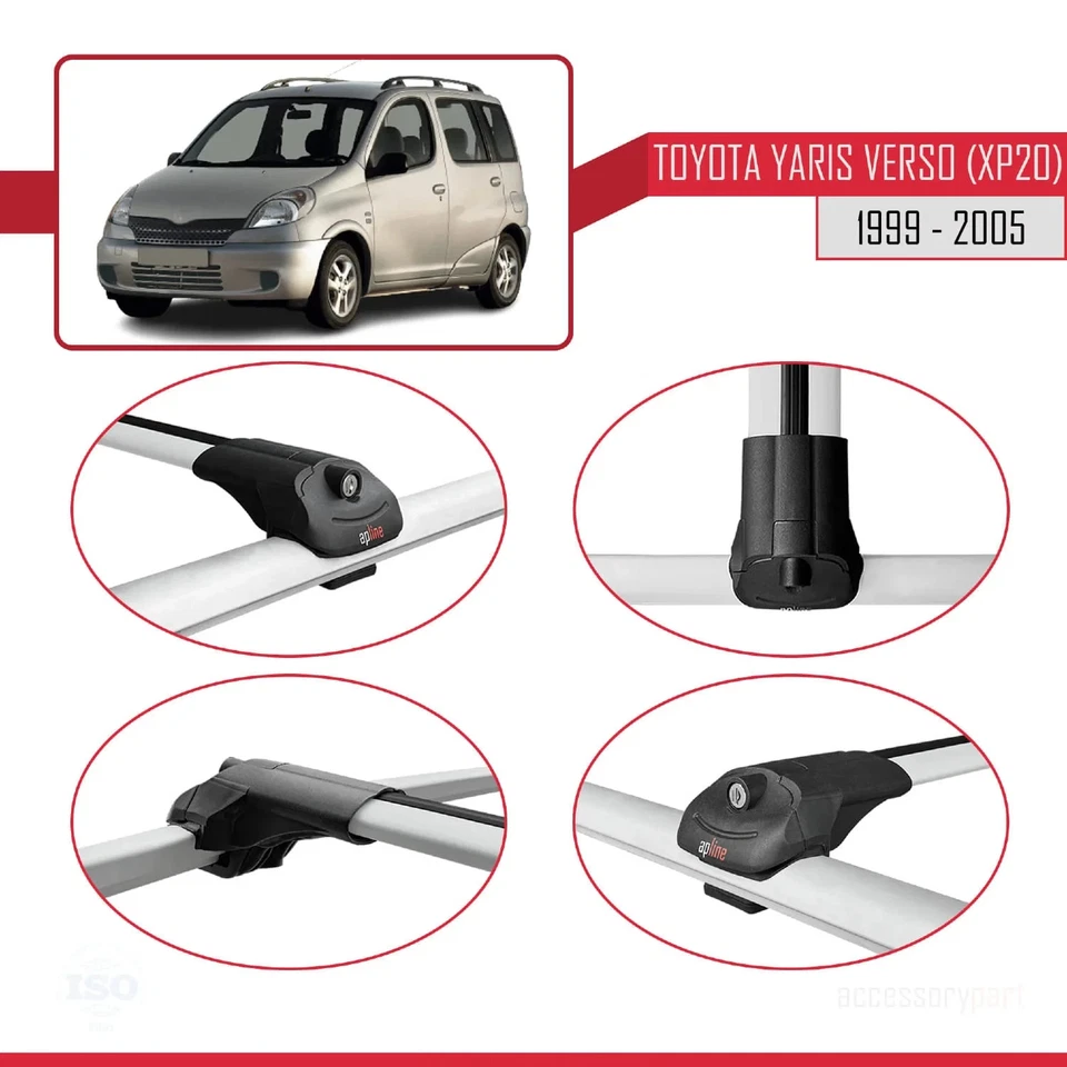 Barre originali portapacchi per Toyota Yaris Verso o compatibili - Immagine 3 di 3