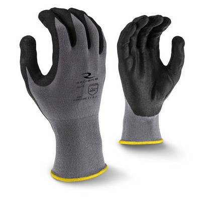 Radians RWG13-S Small Gray Foam Nitrile Dipped Nylon Work Gloves EN388 4131