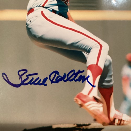 Steve Carlton PSA DNA Cert Signed  8x10 Photo Autograph Phillies Bonus Photo HOF - Picture 2 of 6