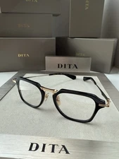 DITA AEGEUS DTX 413-A-01 Black White Gold Palladium Clear Eyeglasses AUTHENTIC