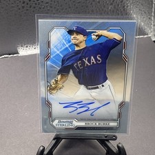 2019 Bowman Sterling Brock Burke Prospect On Card Auto Autograph