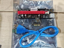 PCI-E 1X To 16X GPU Riser Card Adapter USB 3.0 Cable Powered Mining Rig