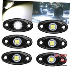 LED Rock Lights 6 Pod Waterproof LED Neon Underglow Light for Car 6 Pods White