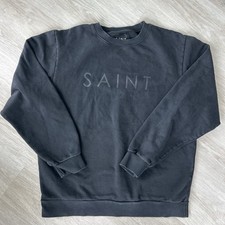 Saint Crewneck sweatshirt Adult Large Black Cotton