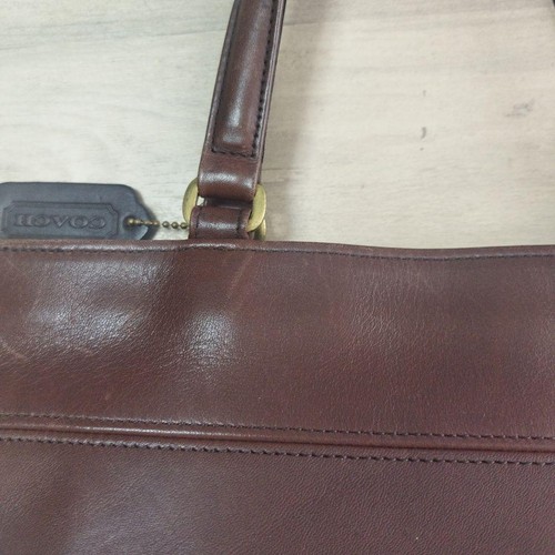 COACH Bolso de Hombro Cuero Marrón Cierre de Cremallera Logo Dije De Colección De Japón - Imagen 24 de 24