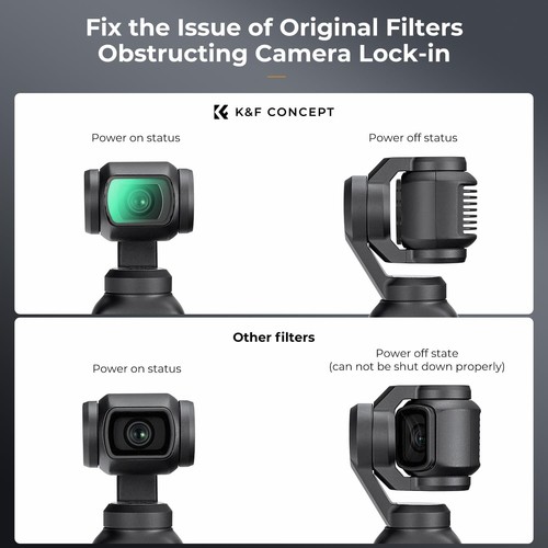 K&F Concept Magnetic Black-Mist Filter Set 1/4 & 1/2 Filter fr DJI Osmo Pocket 3 - Picture 3 of 8