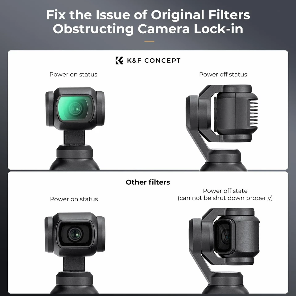 K&F Concept Magnetic Black-Mist Filter Set 1/4 & 1/2 Filter fr DJI Osmo Pocket 3 - Image 3 of 4
