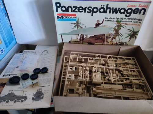 MAQUETTE MONOGRAM GERMAN ARMY PANZERSPAHWAGEN 1/32 NEUF VINTAGE - Bild 3 von 3