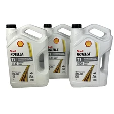Shell Rotella T1 30W Conventional Heavy-Duty Diesel Engine Oil Case Of 3 Gallons