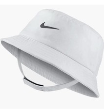 Nike Dry Infant/Toddler UPF 40 Unisex Bucket Hat, White/Black 12-24 Months