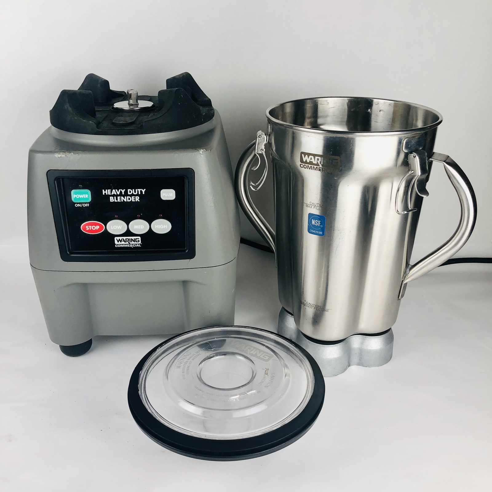 Waring Commercial CB15 Blender 1 Gallon Heavy Duty Stainless Steel Handles WORKS