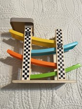 TOP BRIGHT Wooden Race Track Ramp Racer Toy Preschool Pretend Play Multicolor