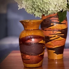 Royal Haeger Vase R-4238 Marigold Agate Wrap