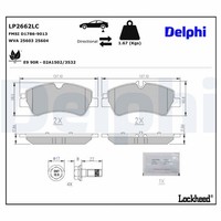 Bremsbelagsatz Scheibenbremse Delphi LP2662LC FüR Ford Transit V363 FCD FDD FED