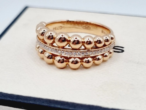 Links of London Effervescence Bubble Ring Solid 18ct Rose Gold Size O new - Picture 15 of 21