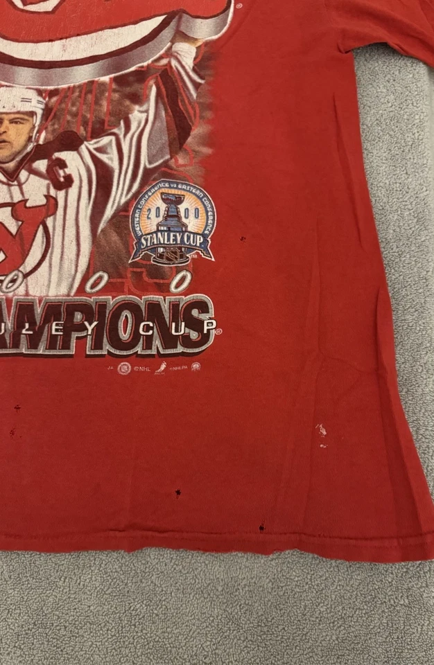 New Jersey Devils 2000 Stanley Cup Champions T-shirt NHL - Image 3 of 4