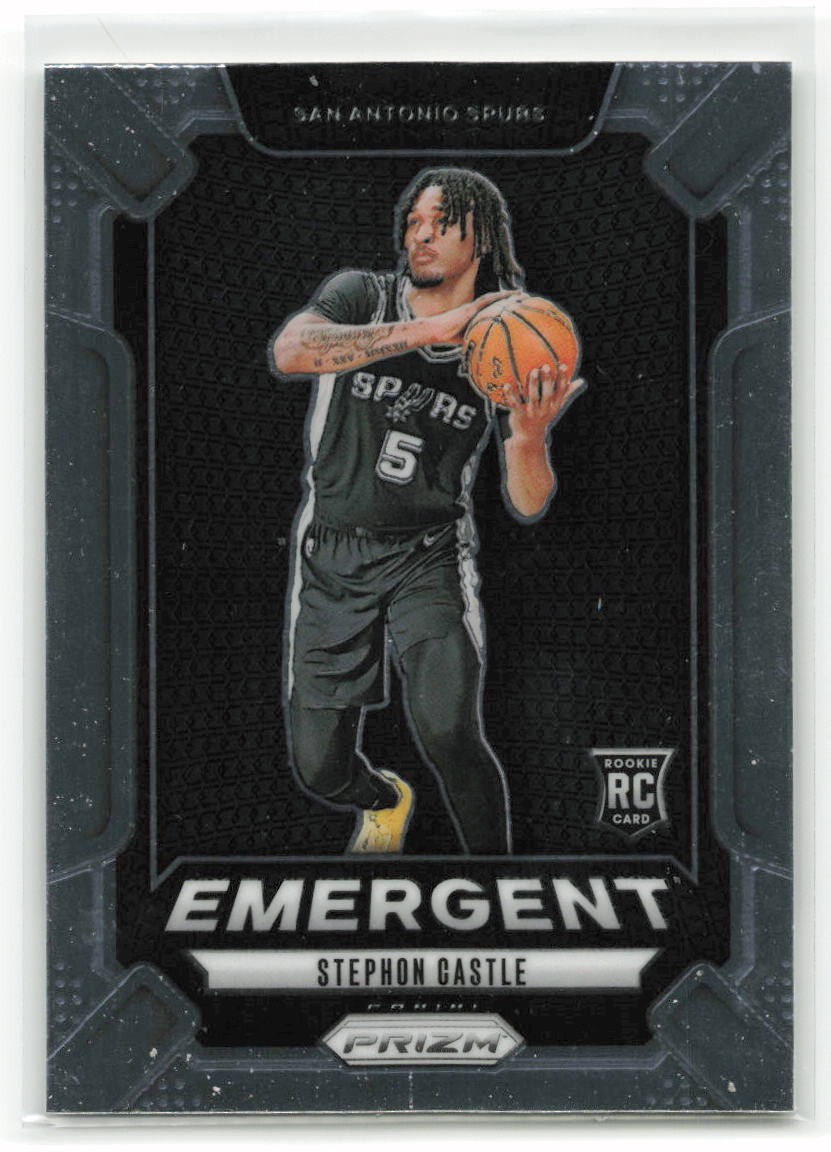 2024-25 Panini Prizm Emergent Stephon Castle #29 San Antonio Spurs (RC)