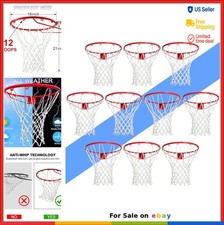 Heavy Duty Basketball Net 21 Inch 12 Loops Outdoor All Weather Anti Whip