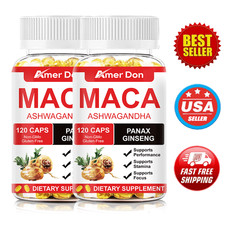 Maca Root 10000mg, Ashwagandha,Panax Ginseng Extract Male Enhancing 240 Capsules