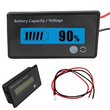 12V 24V 36V 48V Car Battery Meter, Lead-Acid Lithium-ion Battery Capacity Voltag
