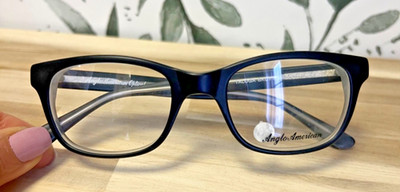 ANGLO AMERICAN EYEGLASSES TALOGA. MATTE BLACK. HANDMADE IN ENGLAND. PETITE 50-21