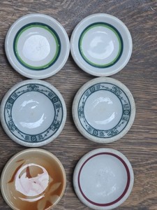 Chunky Ironstone Butter Pats ,set Of 6